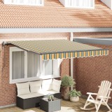 vidaXL Cortina Retractabilă Verde și galben 300 x 250 cm 3330165