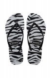 Havaianas slapi SLIM ANIMALS femei, culoarea negru, cu toc plat, 4147852.0090