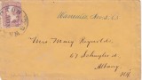 AMS @ - PLIC SUA 1861, FRANCATURĂ SIMPLĂ, francat cu 3 Cents MICHEL 18, 1861/1869