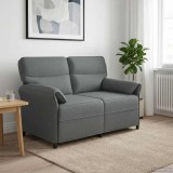 vidaXL Canapea 100% poliester, cadru din metal, MDF, placaj 42033884