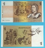 Australia (p#42) 1 Dollar 1983 UNC &#039;C&eacute;r&eacute;monie fun&eacute;raire&#039; serie: DNJ 733334