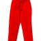 Pantaloni Medicali cu Elastic Pe Stil, Rosu cu Elastan - 4XL, talia-1-100cm