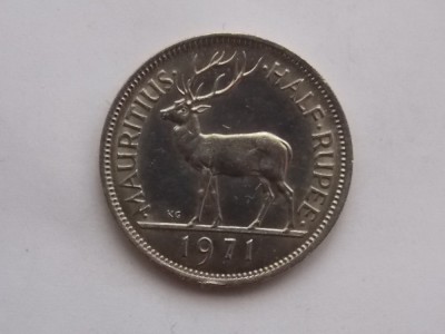 HALF RUPEE 1971 MAURITIUS foto
