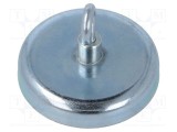 Magnet fix ferită 180N 47mm cu c&acirc;rlig ELESA GANTER