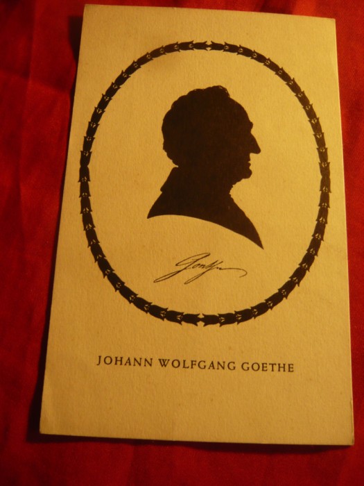 Ilustrata aniversara - Profil pe negativ - J.W.Goethe