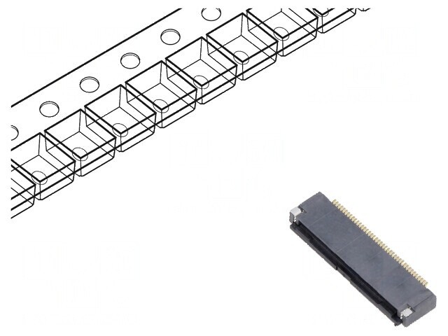 Conector FFC/FPC orizontal 40 pini inferioare ZIF