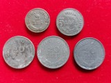 Lot monede 2 lei 1941,5 lei 1942, 20 lei 1942, 20 lei1943, 20 lei 1944 Romania.