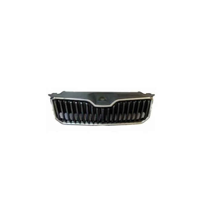 Grila radiator Skoda Superb (3v), 05.2015-06.2024, montare fata, cu rama crom; vopsit; negru; cu ACC, RapidAuto
