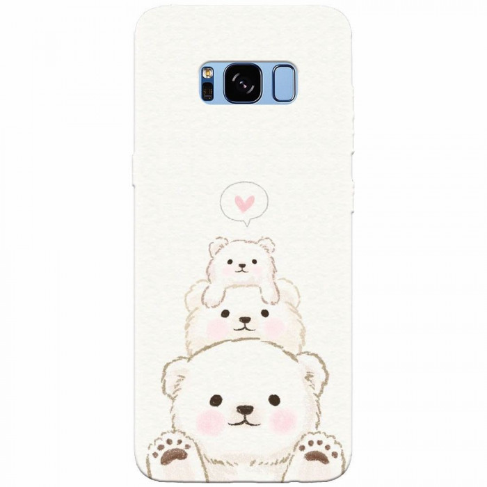 Husa silicon pentru Samsung S8, Family Bear