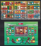 Coreea de Nord 1982 - Cupa Mondială de fotbal - Spania, Serie + Colita, MNH, Nestampilat