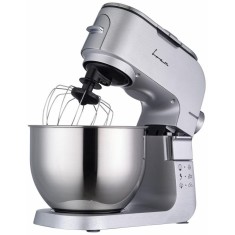 Mixer planetar FRAM FPM-K1500M, 1500W, bol inox 6L, 6 viteze si functie Pulse, Argintiu