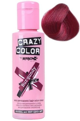 Crazy Color vopsea nuantatoare semipermanenta 100 ml - burgundy nr.61