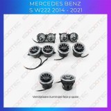 Lumini ambientale Mercedes W222-01+02 2014-2021 dedicat ventilaloare iluminate control telefon sau sistem original CarStore Technology