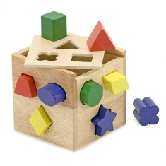 Cub din Lemn Melissa &amp;amp; Doug cu Forme de Sortat foto