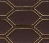 Material hexagon cu gaurele maro/cusatura bej COD: Y03MG, Oem