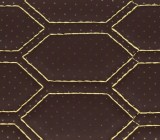 Material hexagon cu gaurele maro/cusatura bej COD: Y03MG, Oem