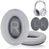 Set 2 bureti pentru casti Bose QuietComfort 35 l / II QC35 l / II, Over-Ear, Argintiu, Spuma cu memorie, Piele ecologica