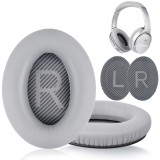 Set 2 bureti pentru casti Bose QuietComfort 35 l / II QC35 l / II, Over-Ear, Argintiu, Spuma cu memorie, Piele ecologica