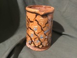 Arta si Traditie - Cana / Carafa pictata si realizata manual la Oboga judetul Olt a doua jumatate a sec XX !