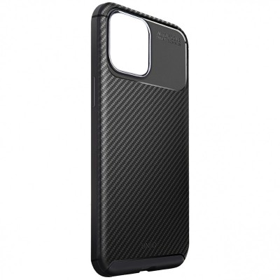 Husa Fibra Carbon UNIQ Hexa pentru Apple iPhone 12 / Apple iPhone 12 Pro, Neagra foto