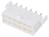 Conector cablu-placă soclu tată Mini-Fit Jr 4,2mm PIN 12 THT, MOLEX