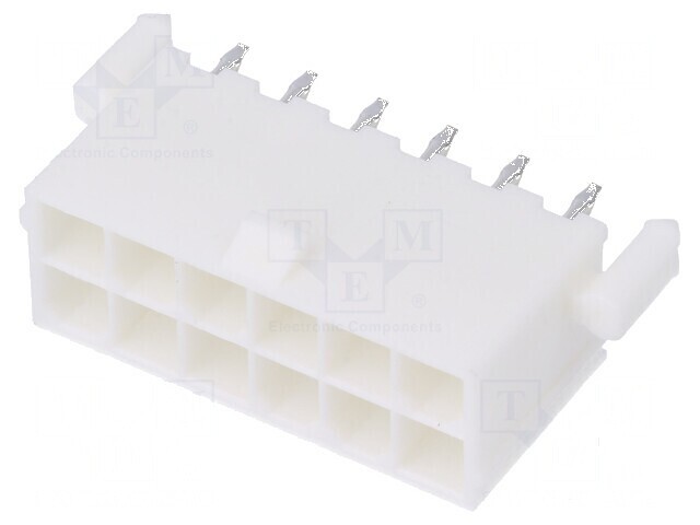 Conector cablu-placă soclu tată Mini-Fit Jr 4,2mm PIN 12 THT