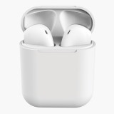 Casti Bluetooth MRG L-i11 Albe, Handsfree, Carcasa Incarcare, Wireless, Compatibil iOS/Android, Autonomie 3h