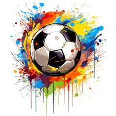 Sticker decorativ, Mingie Fotbal, Alb, 72 cm, 1335STK-16