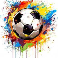 Sticker decorativ, Mingie Fotbal, Alb, 72 cm, 1335STK-16