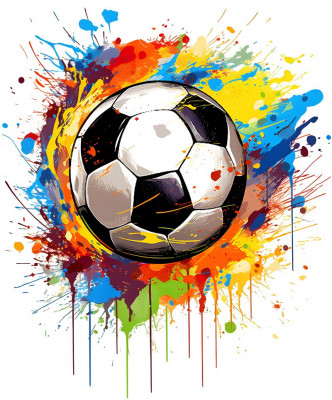 Sticker decorativ, Mingie Fotbal, Alb, 72 cm, 1335STK-16 foto