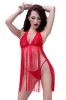 Set Babydoll si chilot, Chilirose, CR-4462, Rosu, L/XL, S/M