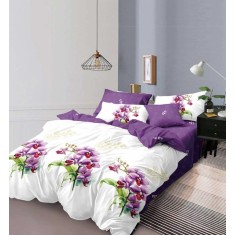 Lenjerie Pat Lover Sf215, Bumbac, 6 Piese, Fara Elastic, Alb, Imprimeu, Lila