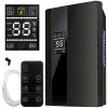 Dezumidificator si Purificator de Aer 2-in-1, Afisaj Temperatura/Umiditate, Randament 650ml/zi, Putere 90W, Anti-Mucegai, Telecomanda, Negru, Ruhhy