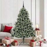 VidaXL Brad de Crăciun artificial cu 300 LED Verde 126 x 126 x 180 cm 3395234