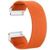 Curea textila elastica, compatibila Samsung Galaxy Watch Active, telescoape Quick Release, Elastic Orange, Very Dream