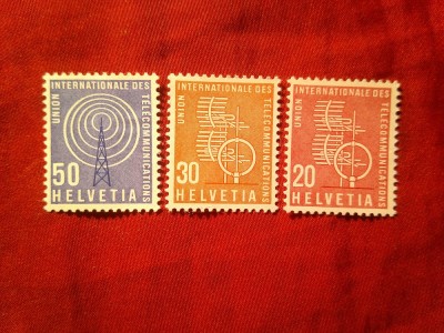 Serie Elvetia UIT 1960 , 3 valori foto