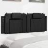 Pernă pentru tăblie pat, negru, 140 cm, piele artificială