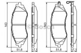 Set placute frana,frana disc DAEWOO LANOS limuzina (KLAT) (1997 - 2016) BOSCH 0 986 424 474