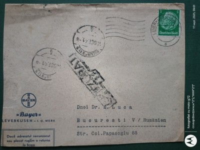 Regalitate Romania ,plic corespondenta circulat,corepondenta financiar -comerciala avocat foto