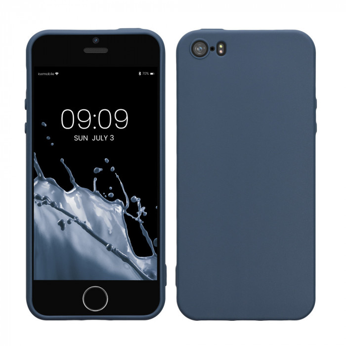 Husa pentru Apple iPhone 5 / iPhone 5s / iPhone SE, Silicon, Albastru, 33098.116