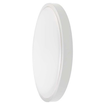 Plafoniera Led 18w Ip44 Cu Senzor 6500k Alb Rece - Alb foto