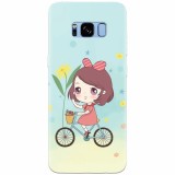 Husa silicon pentru Samsung S8, Girl And Bike