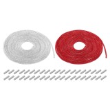 Șnur cu pietre sclipitoare 4mm x 5m, pachet cu 2 bucăți, cristal strălucitor &ndash; Transparent