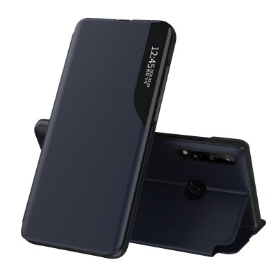 Husa Huawei P30 Lite Eco Leather View flip tip carte, albastru foto