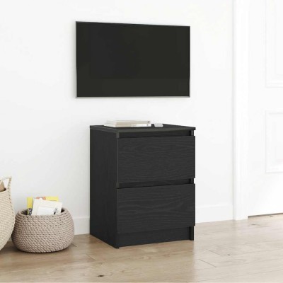 Gossi dulap tv negru 40x35x54 cm din lemn prelucrat foto