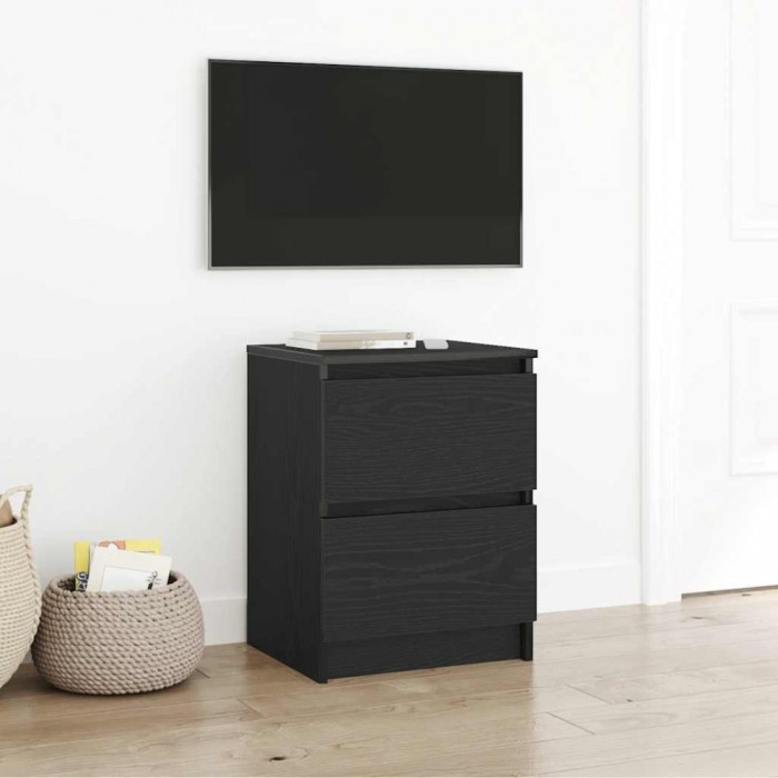 Gossi dulap tv negru 40x35x54 cm din lemn prelucrat