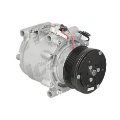 Compresor aer conditionat Saab 9-3, 1998-2002, motorizare 2.0/2.0 T, 2.3/2.3 T, benzina; 2.2 TiD, diesel, rola curea 100 mm, 6 caneluri, tip Sanden: