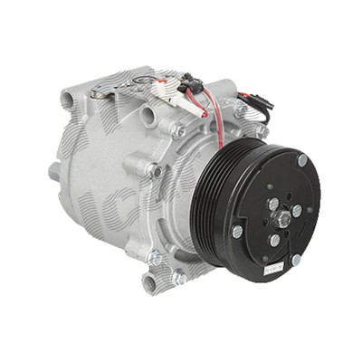 Compresor aer conditionat Saab 9-3, 1998-2002, motorizare 2.0/2.0 T, 2.3/2.3 T, benzina; 2.2 TiD, diesel, rola curea 100 mm, 6 caneluri, tip Sanden: foto