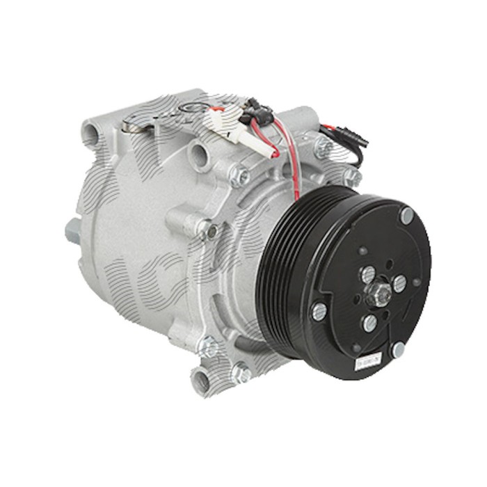 Compresor aer conditionat Saab 9-3, 1998-2002, motorizare 2.0/2.0 T, 2.3/2.3 T, benzina; 2.2 TiD, diesel, rola curea 100 mm, 6 caneluri, tip Sanden:
