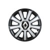 Set 4 capace roti Flash Gri-Negru R16 pentru gama auto Renault, Autohelix MSA